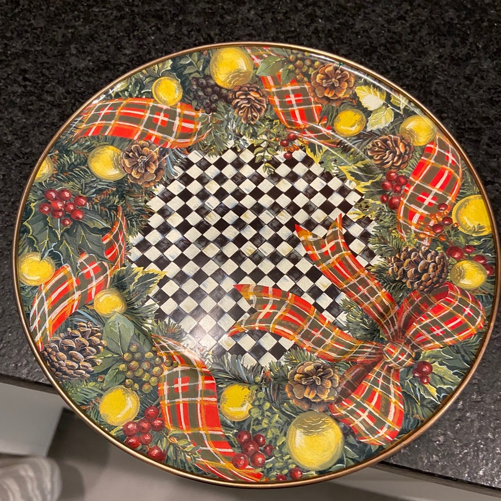 Mackenzie Childs Christmas Dessert plates